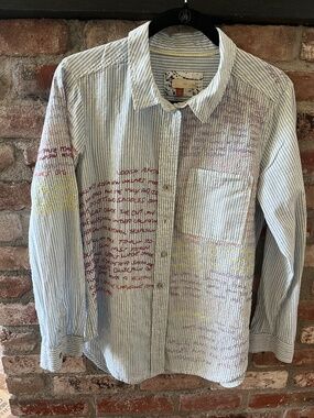 Unique Embroidered Chambray Shirt